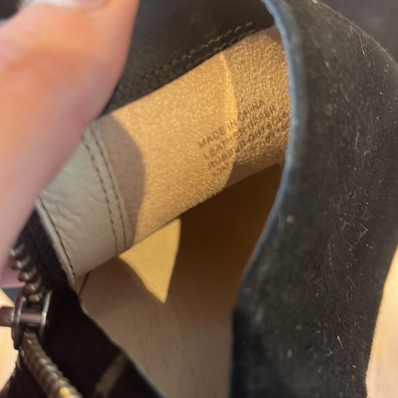 Michael kors booties suede and snake low ankle heel black booties - Picture 9 of 11